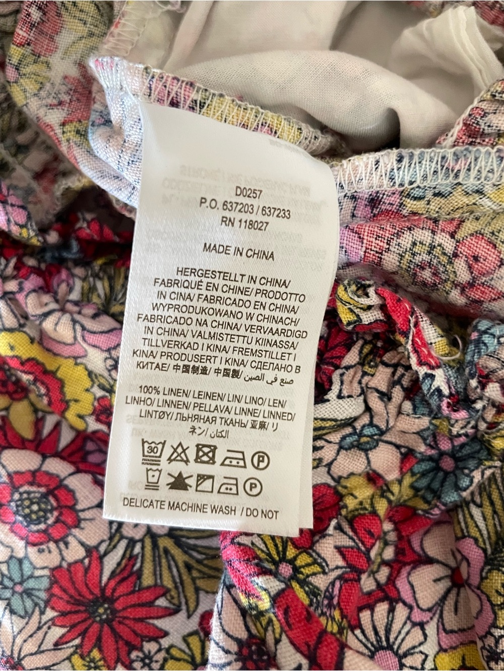 Boden 100% Pink Multi Floral Smocked Puff-Sleeve Romper - Picture 8 of 9
